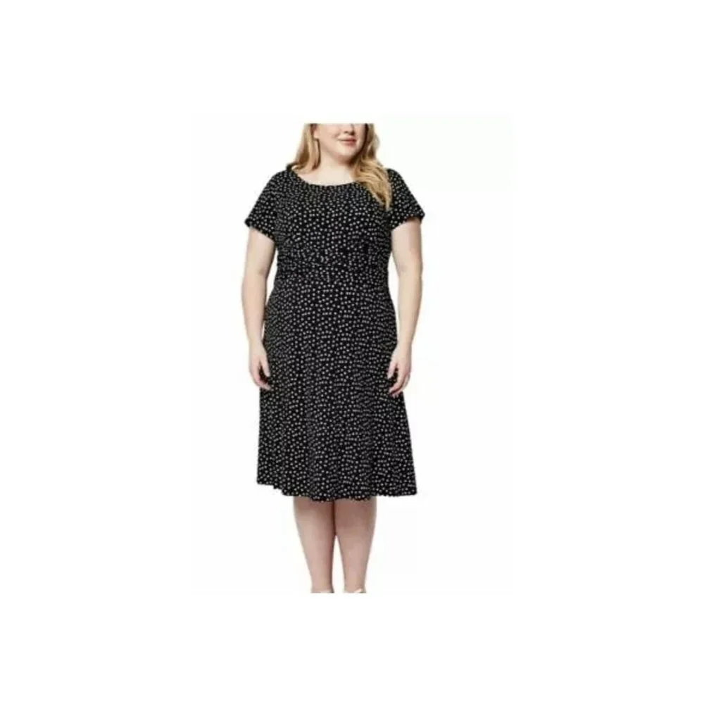 Leota Ladies’ Short Sleeve Confetti Dot‎ Dress SZ 3X
